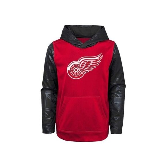 NHL Boys XL 16/18 Detroit Redwings Performance Fleece Long Sleeve Hoodie - Picture 1 of 5